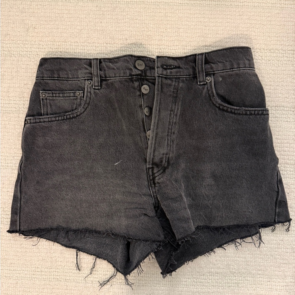 Reformation grey Jean shorts